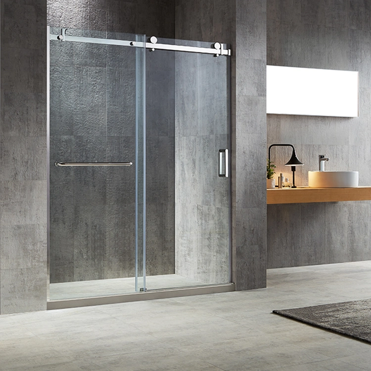 Bathroom Single 10 mm Obscure Glass Frameless Sliding Shower Enclosure Shower Door