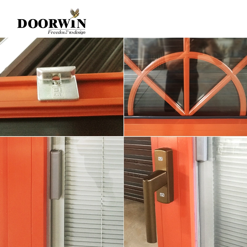 Casa residencial Doble bajo-E de vidrio resistente al polvo Doorwin NFRC certificado CE Ventanas Seguridad aluminio aluminio Metal carcasa de forma especial ventana personalizada