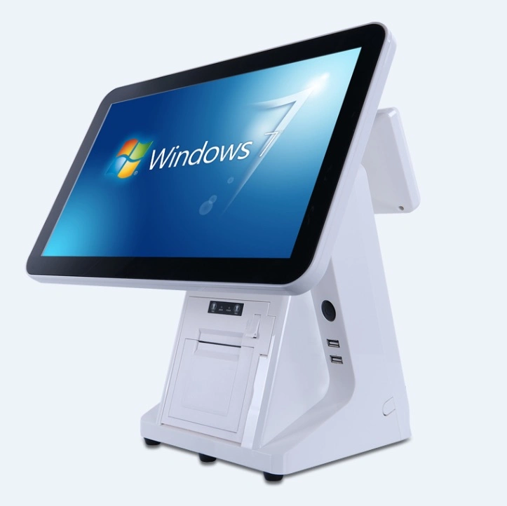 Smart 15 Inch POS Machine WiFi Cash Register Kiosk Dual Screen Window All in One POS Systems