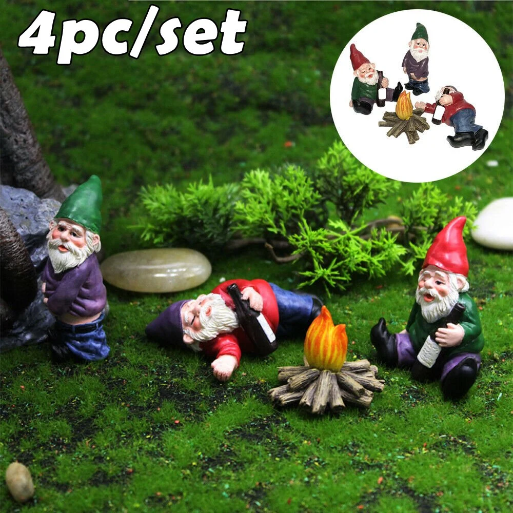 Garden gnomes de résine Accessoires Mon petit ami ivre Gnome nains Statue