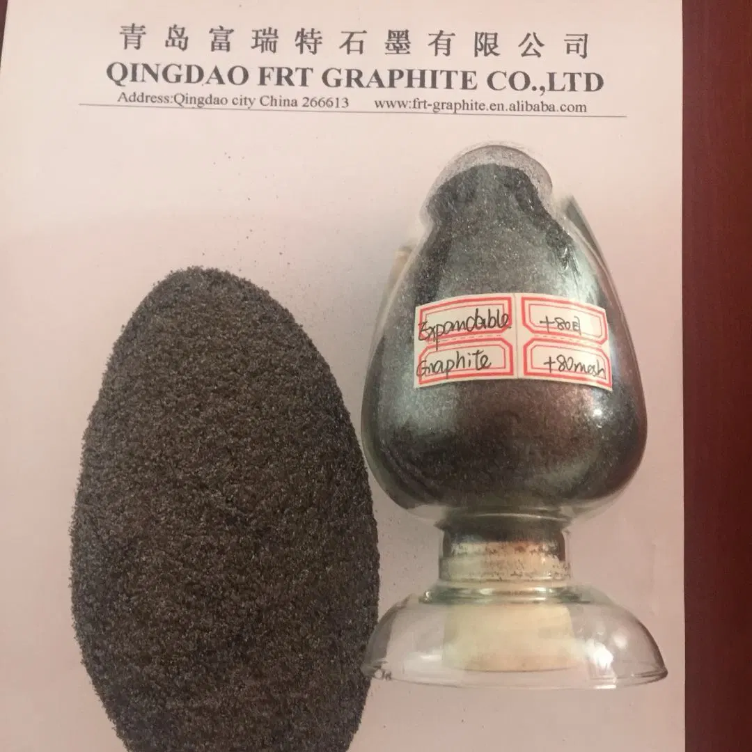 Chemical Stability Low Sulfur 50 Mesh Dilatabale Raw Expandable Graphite Used in PU Automotive Interiors