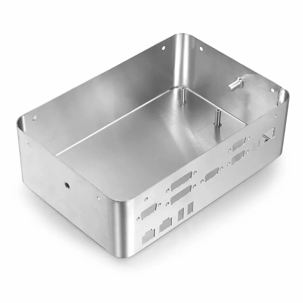 Caja de soportes de acero inoxidable de aluminio soldado con flector estampado