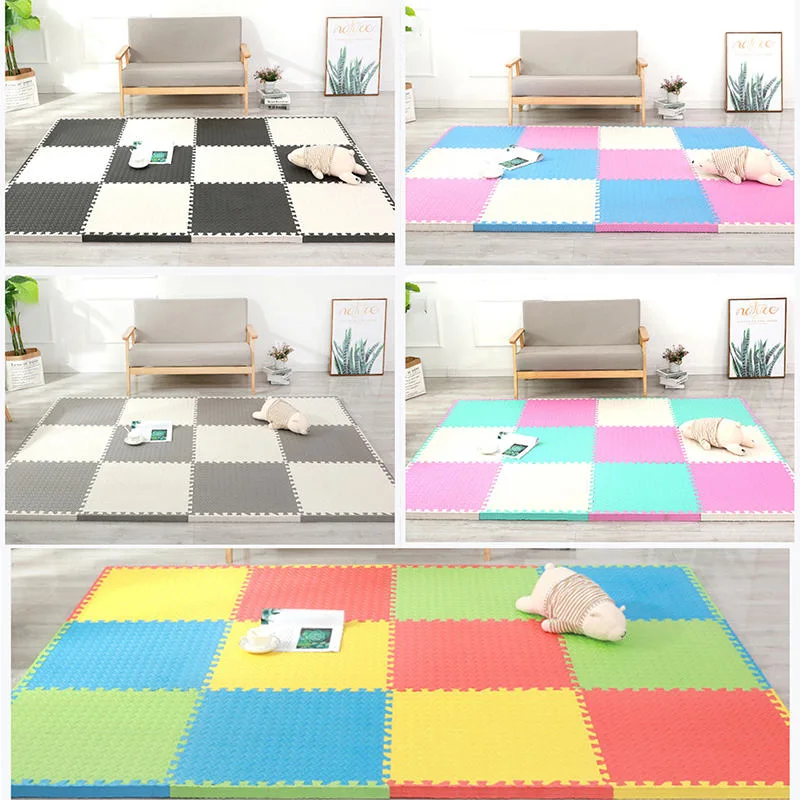 Tapis de jeu EVA pour bébé dans la chambre d'enfant, puzzle de sol pour ramper, 60X60cm, tapis en mousse.