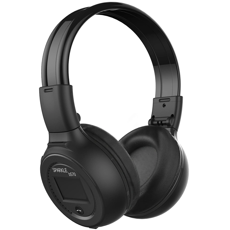 Zealot B570 HiFi Bluetooth Kopfhörer Stereo kabelloses Musik-Headset für Anrufe Unterstützung FM Radio TF-Karte - Schwarz