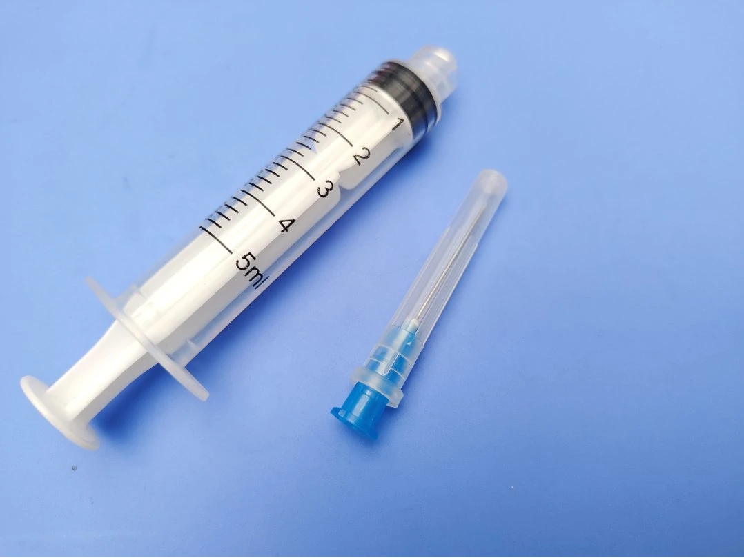 Disposable Syringe 5ml, PE Bag, Luer Lock, with CE and ISO 13485