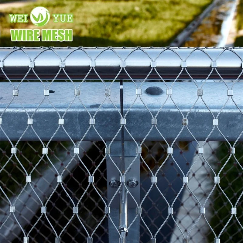 Stainless Steel Woven 304 316 Ultra Fine 1 2 4 5 10 Micron 304 316flexible Stainless Steel Cable Netting Impact Resistant Bridge Protection Mesh