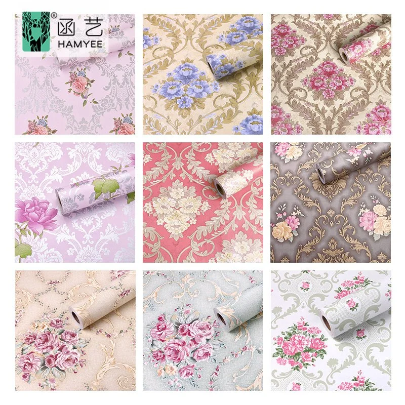 Factory Price Vinyl Wallpaper Sticker Floral Pattern Wall Paper Cover for Wholesale/Supplier