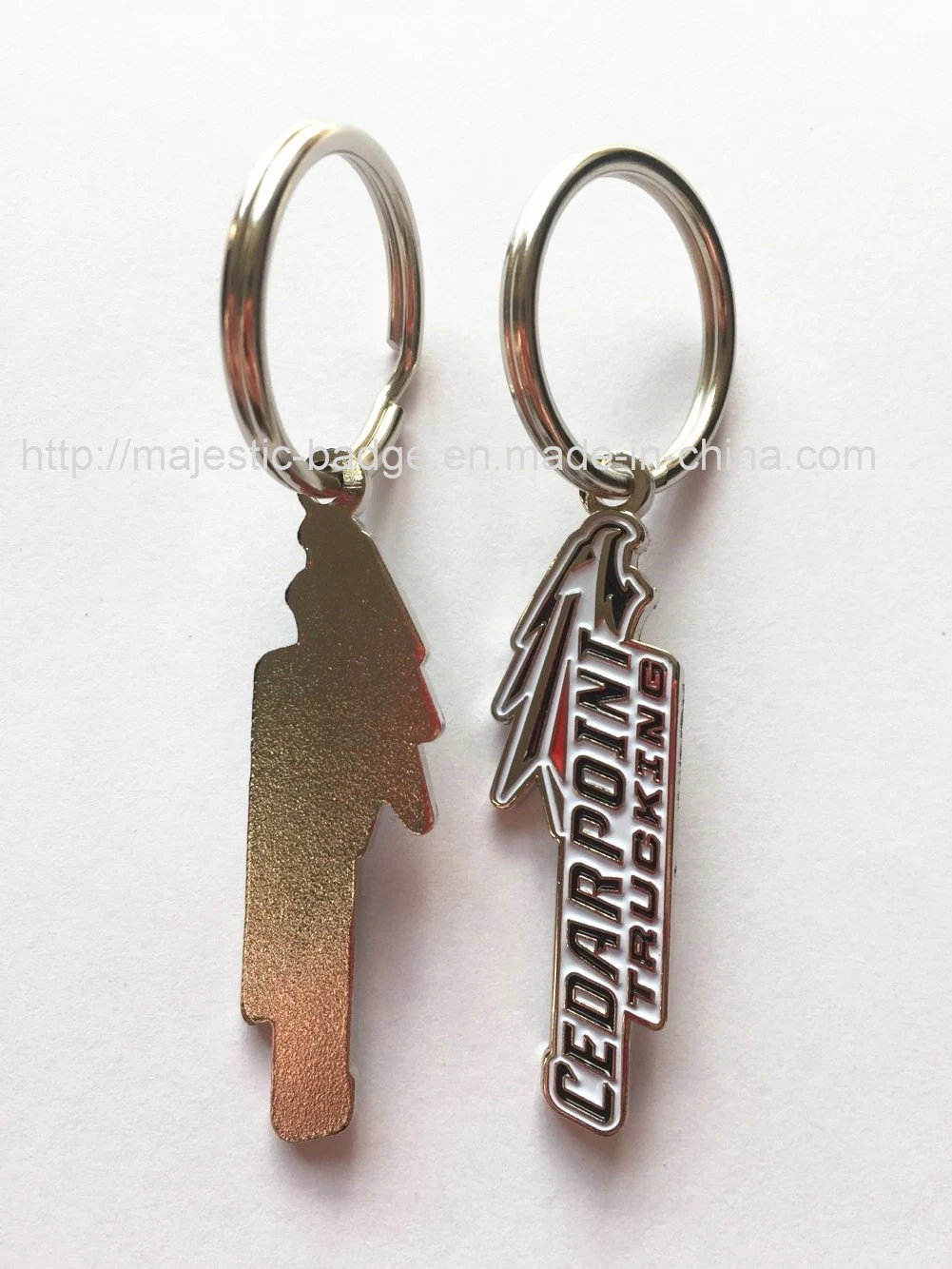 Custom Zinc Die Cast Silver Plating Metal Keychain/Keyring (Hz 1001 K039)