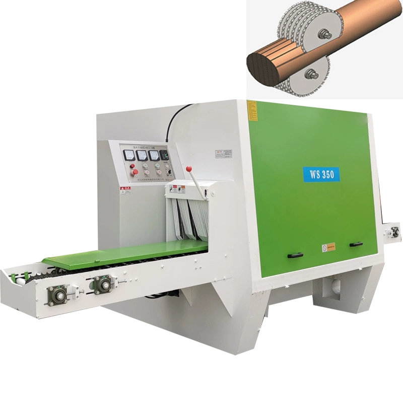 Ws350 Woodworking Round Log Cutting Multiple Blade RIP SAW