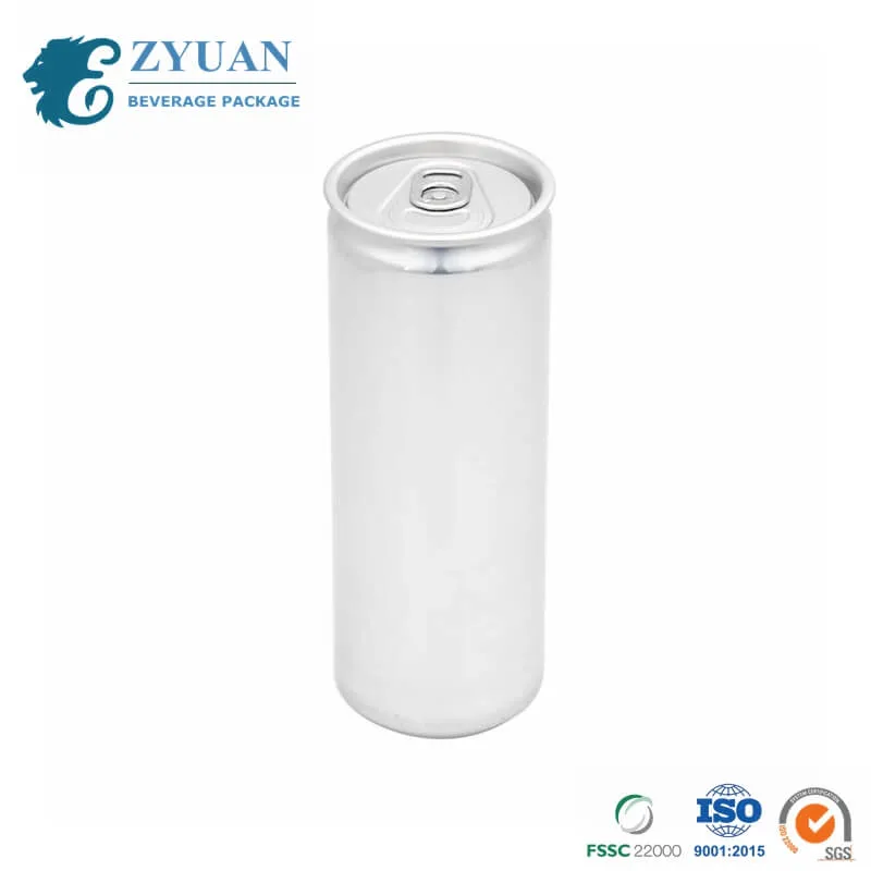 Customized Printed or Blank Beverage Slim Stubby 250ml Aluminum Can