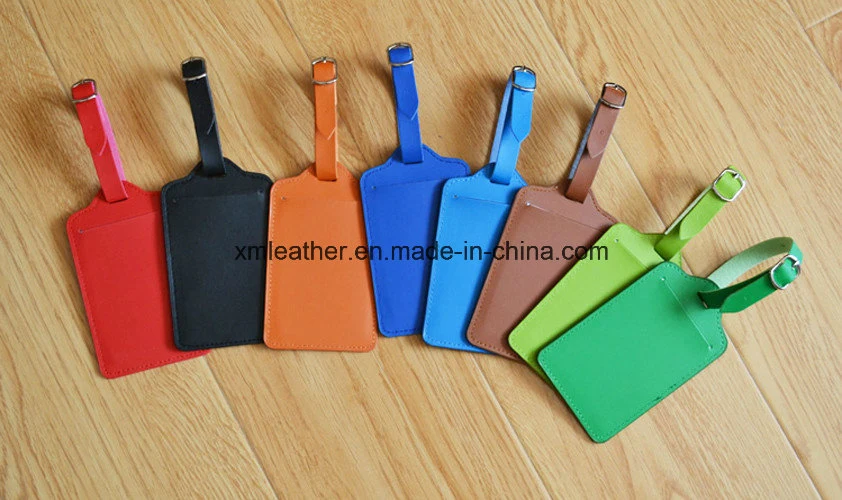 Promotional Soft PU Leather Name Tag for Travellling