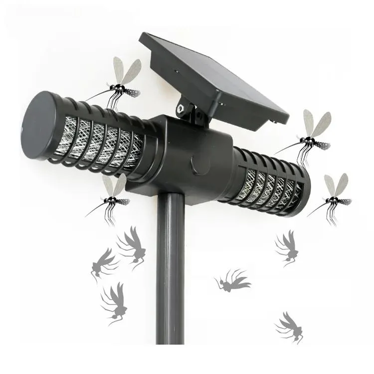 Outdoor Insects Fly Bug Pest Solar Mosquito Killer LED Lamp