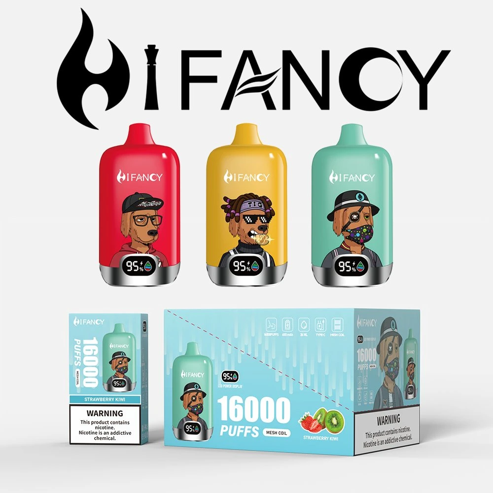 Vape jetable Prix de gros OEM Hifancy 16000 puffs préremplis Paquet de Pod de Wape Bar Fooff Pen Hookah vaper E Hookah Chargeur