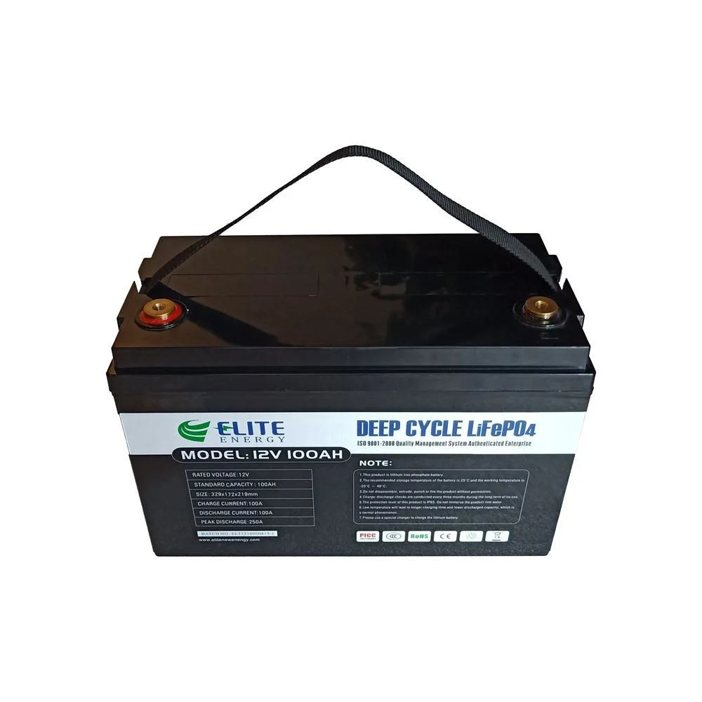 Elite Rechargeable Backup 12V 100ah Solar Energy Storage Lithium Ion Battery LiFePO4 Battery