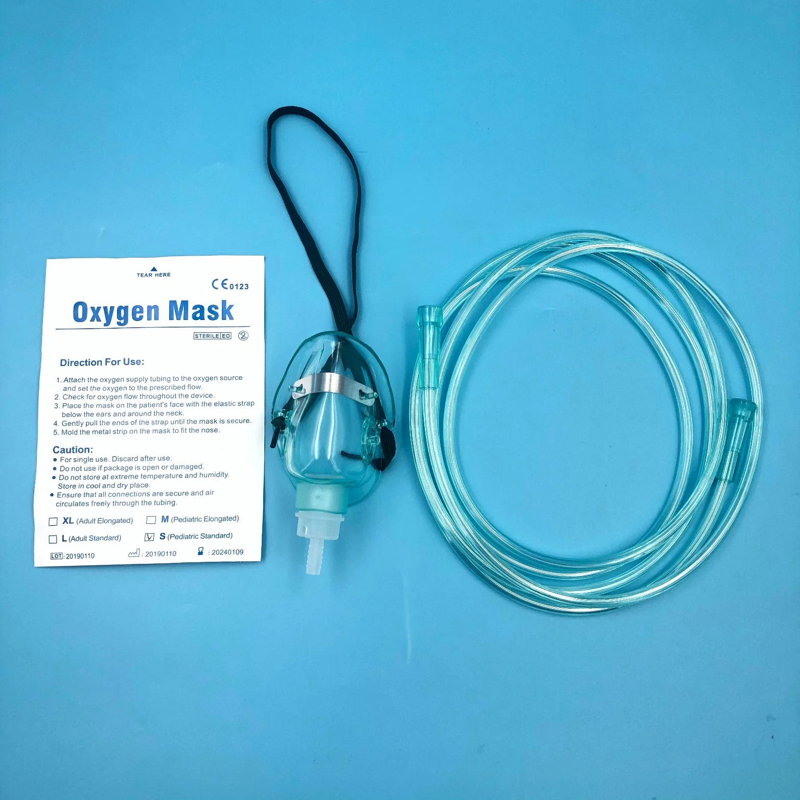 Masque d'oxygène réglable à usage unique chirurgical