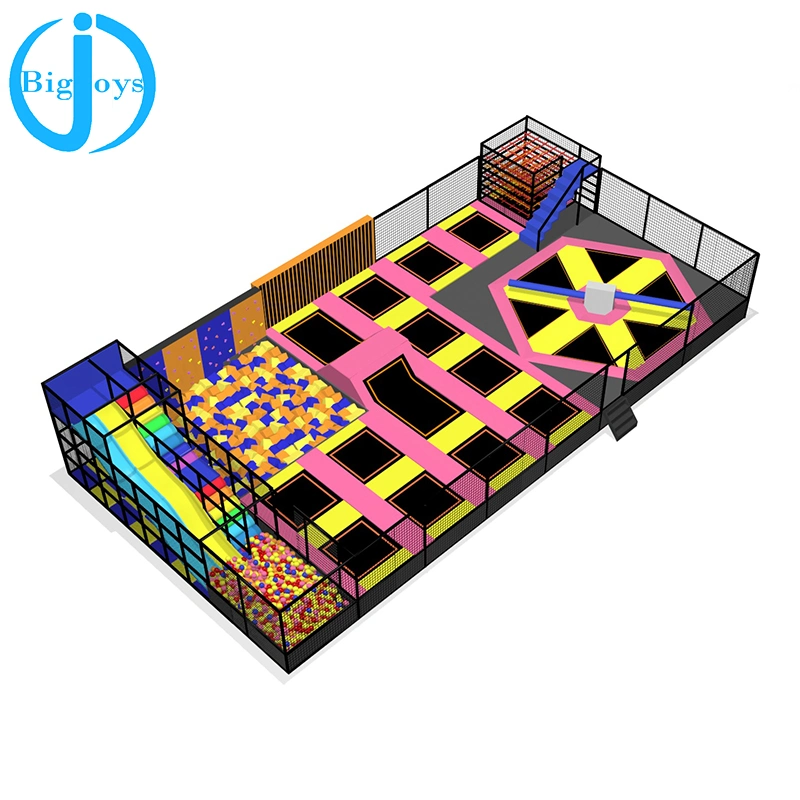 2022 New Game Trampoline with Thrill Big Donut Slide Indoor Commercial Business