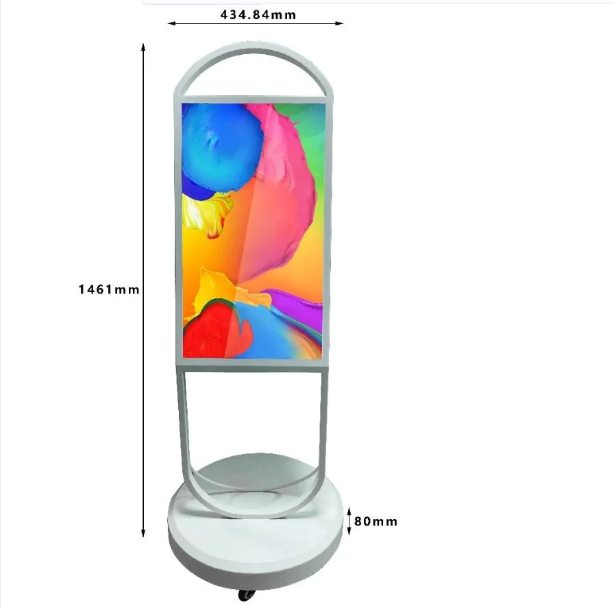 43inch Poster digital portátil Android Network WiFi Soporte de suelo LCD Pantalla con alimentación de batería para tiendas minoristas/ cadenas