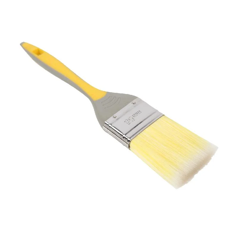 MSN Soft Nylon Hair Flat Head Rubber Handle Oil Paint Brush