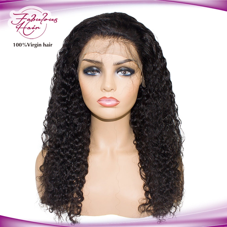 Factory Price 100% Virgin Peruvian Human Hair Water Wave Lace Front Wigs