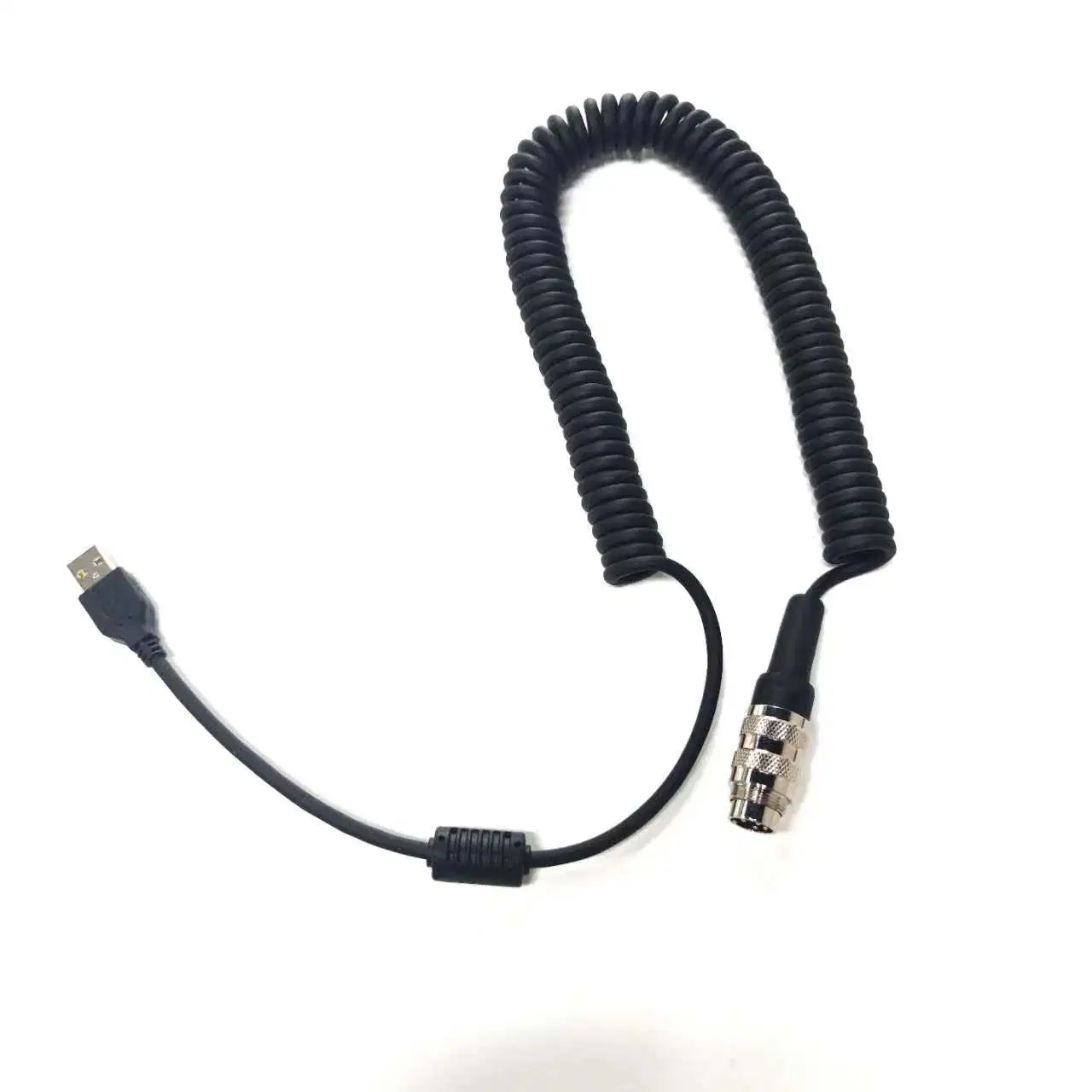 Sv40 Lumberg USB a macho M16 4 pins para cables de la bobina personalizados Coilable Cable de control multi-core Power cable rizado