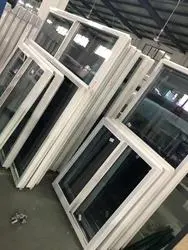 شريحة مزدوجة الزجاج من PVC مخصصة مع تصميم الشواء للبيع نوافذ زجاجية منزلقة