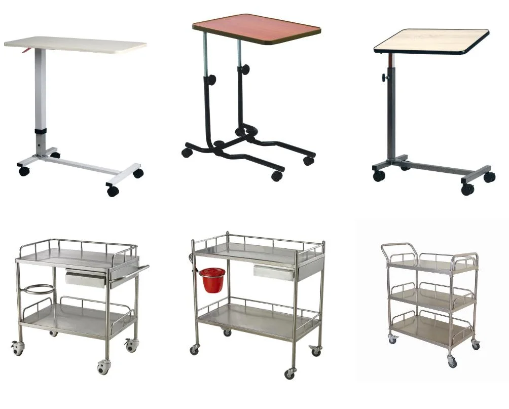 China Manufacturer of Hospital Furniture Dinner Board with Wheels