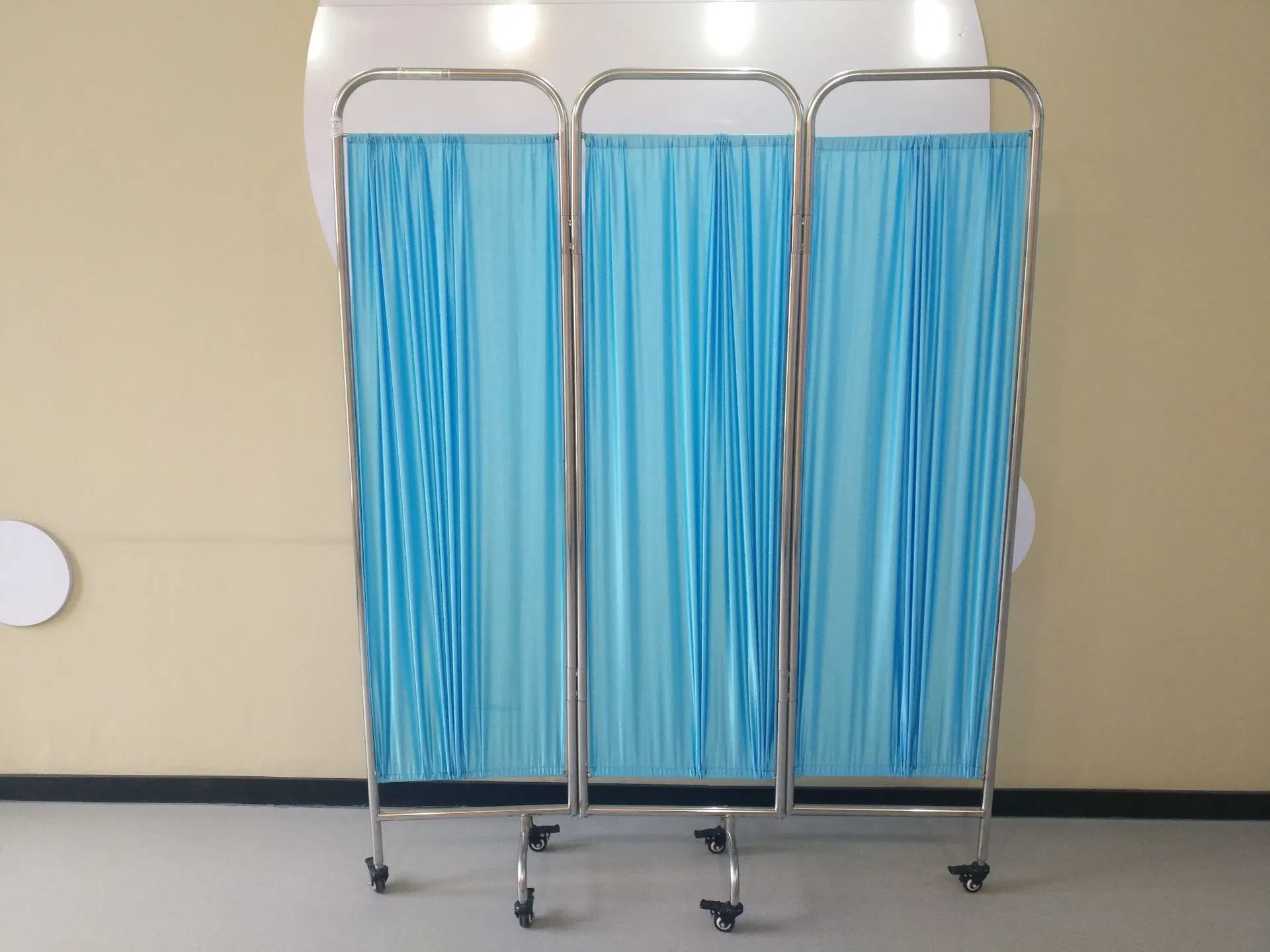 Hospital Furniture Stainless Steel Foldable Curtain Medical Ward Privacy Curtain Screens Folding Hospital Bed Curtain