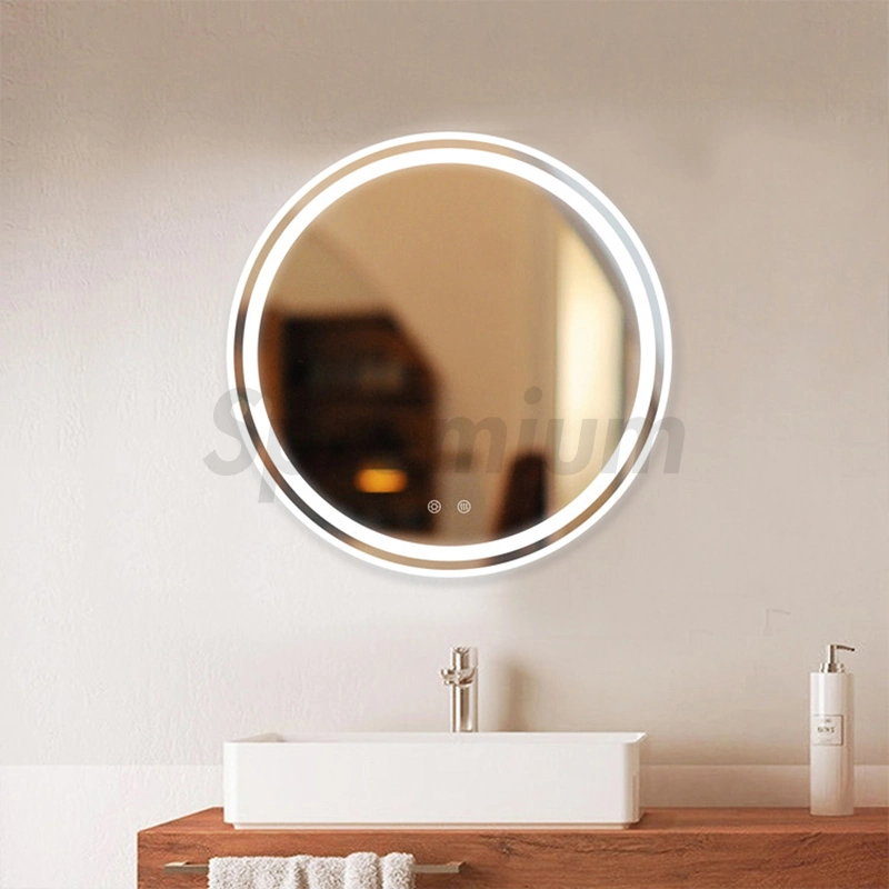 Stuning LED Mirror Anti Fog and Touch Switch Bathroom Mirror Copper Free Mirror Bathroom Vanity Set Chinese Wholesale/Supplier