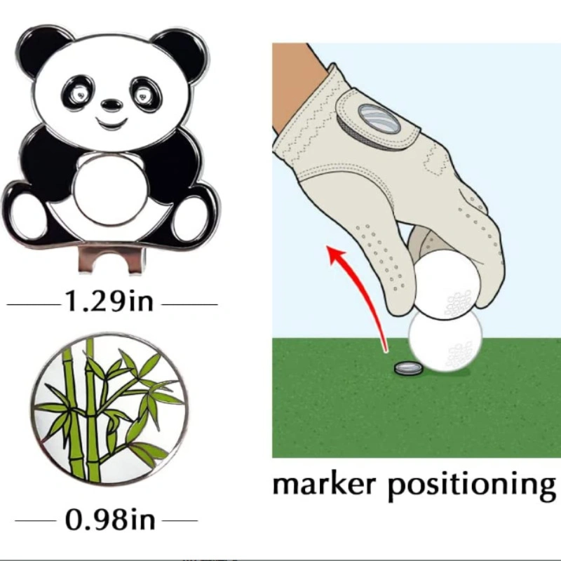 Golf Mark Panda Fun Hat Clip Marker Sports Accessory Items