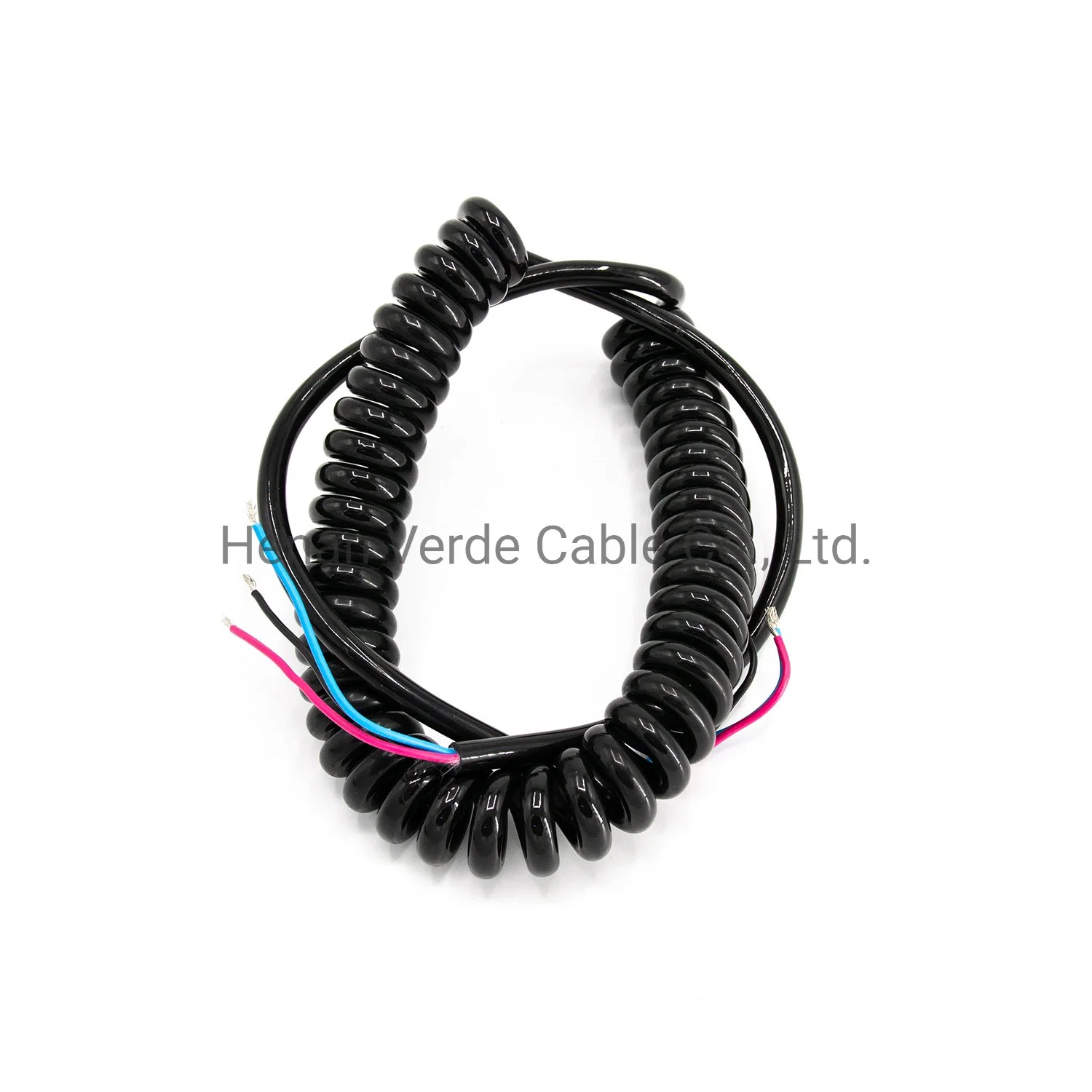 0.25mm 0.50mm 0.75mm PVC PU Telephone Communication Cable Spiral Coiled Cable