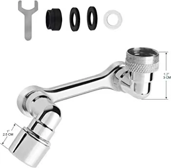 Bathroom Kitchen Rotary Tap 1080 Splash Proof Rotating Faucet Extender