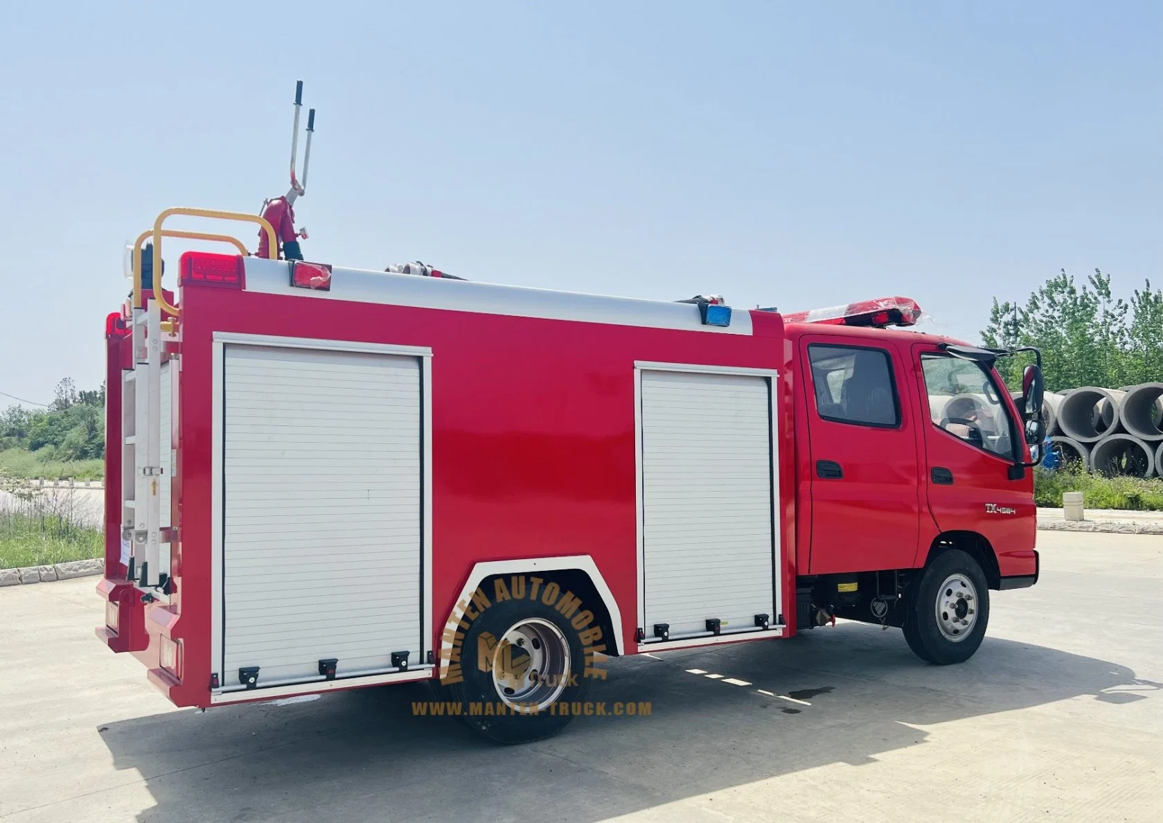 3000 Liters Brand New Fire Engine Truck Foton 4X2 Foam Water Fire Ladder Truck Fire Fighting Truck Price Rescue Diesel