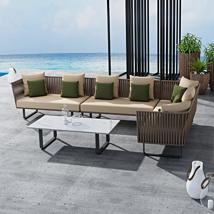 Modern Style Outdoor Furniture Rope Weaving Garden Sofa Set