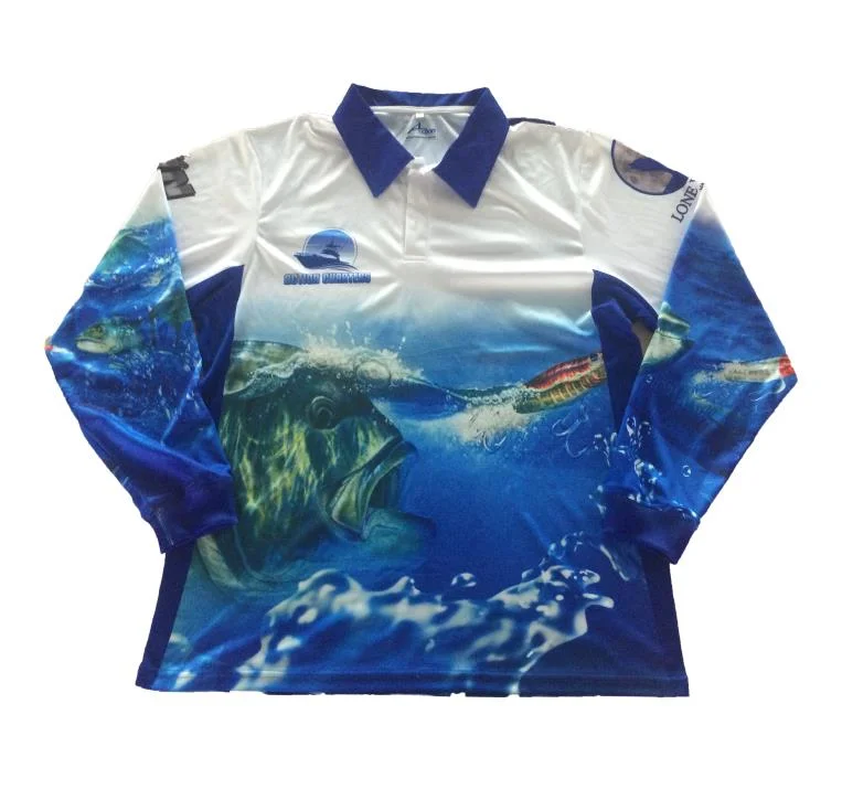 Goldleaf Wholesale/Supplier Custom Logo Upf 50+ Protection Outdoor Performance 100% Polyester Fishing Shirt