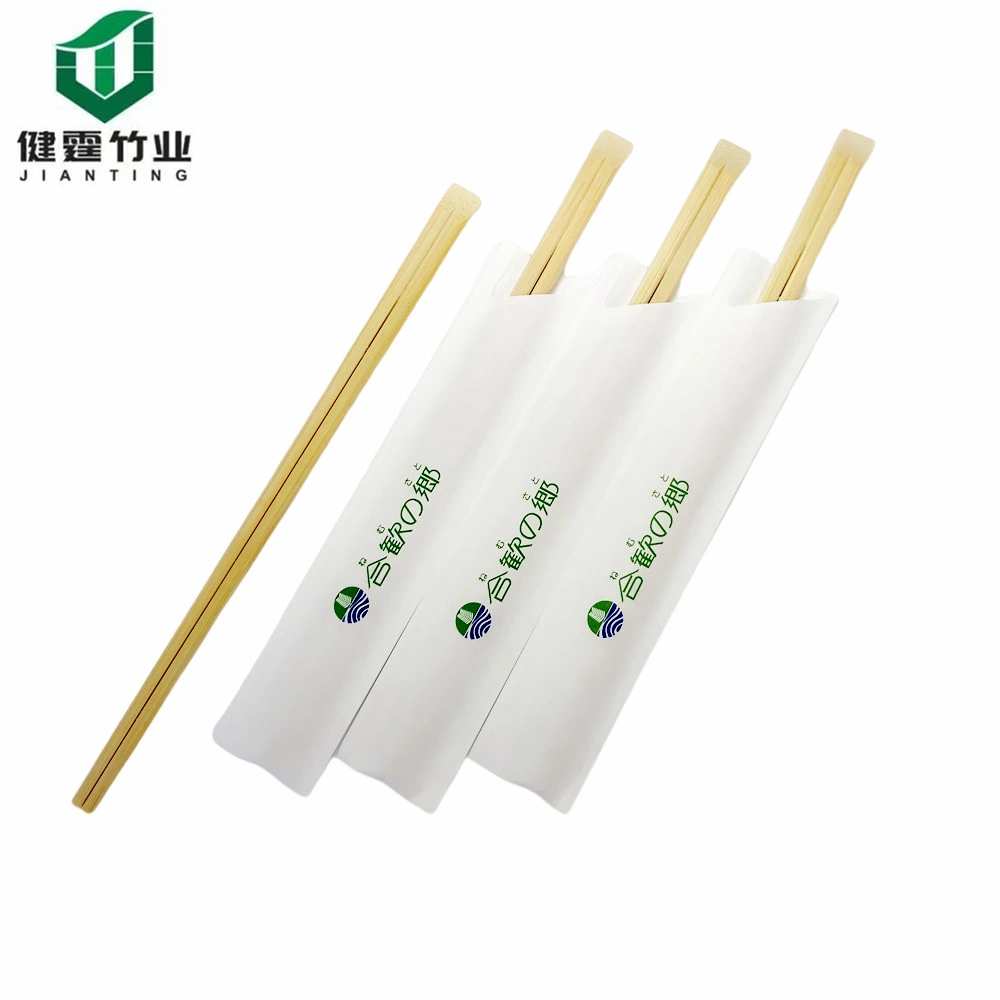 2021 Hot Sale Kitchen Chopsticks Disposable Round Bamboo Chopsticks with Custom Printed Logo Packaging