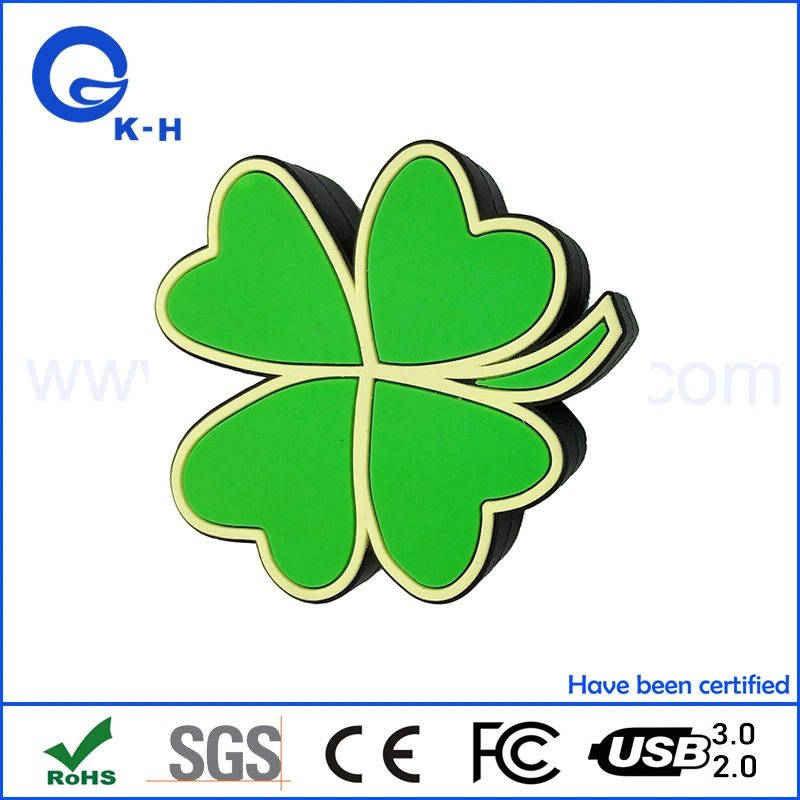 PVC Custom Logo 8GB Flower Shape USB Flash Memory Key