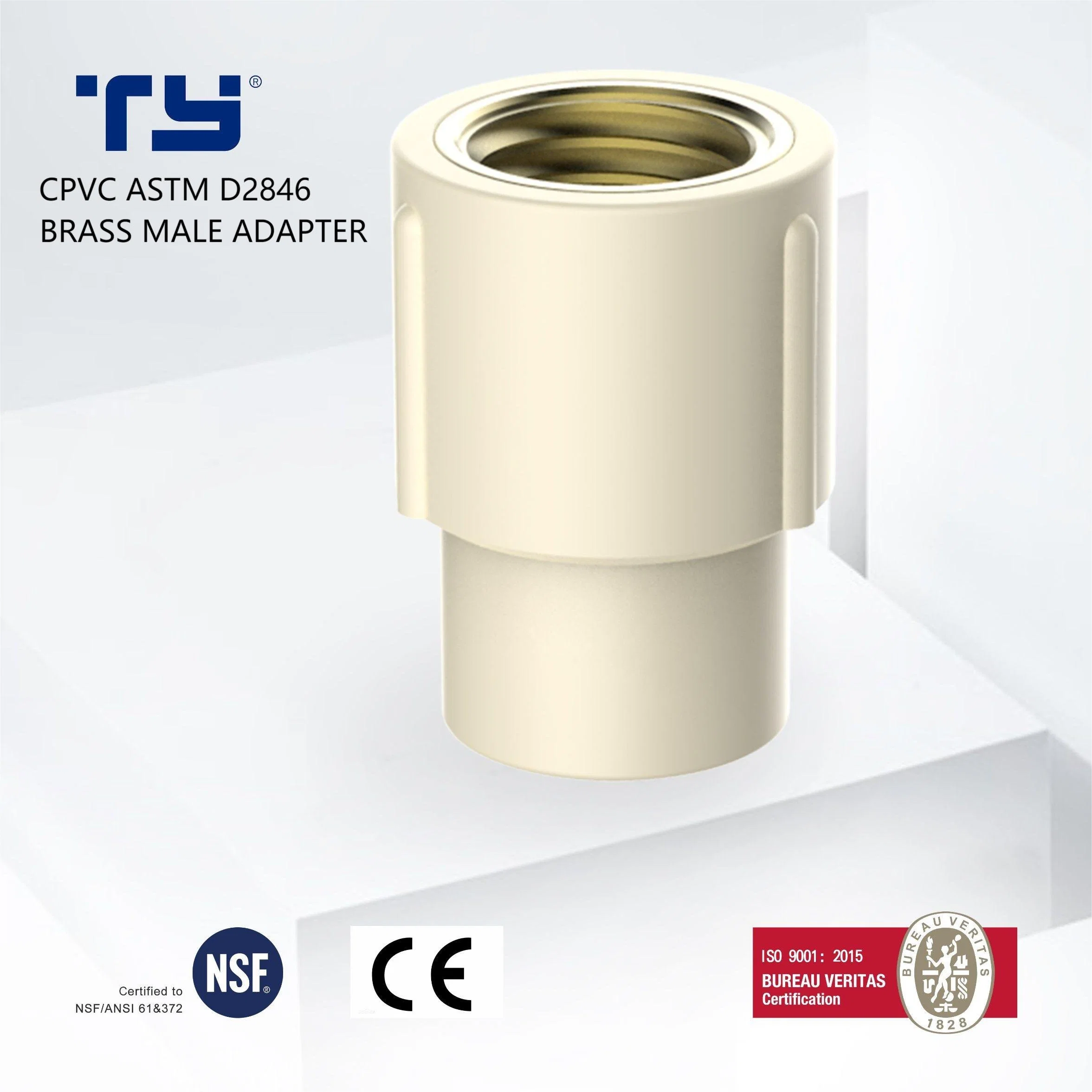 ASTM D2846 Plastic/CPVC Pipe Fittings Female Adapter with Brass Thread