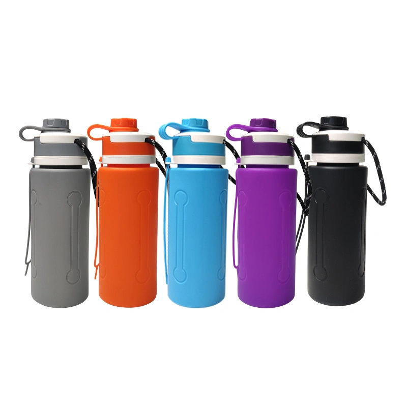 Collapsible Water Bottle, Food-Grade Hydration Flask Portable Leak Proof Travel Water Bottle Reusable Foldable Water Bottle Wbb16992