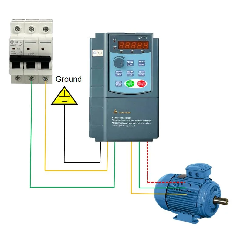 Electric Motor Drive VFD Inverter Single Phase to 3 Phase Converter