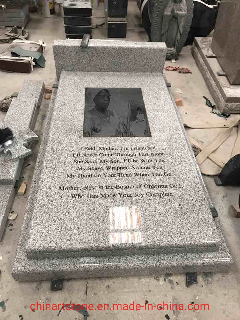 Nature Black White Blue Green Granite Tombstone for Cemetery Grave