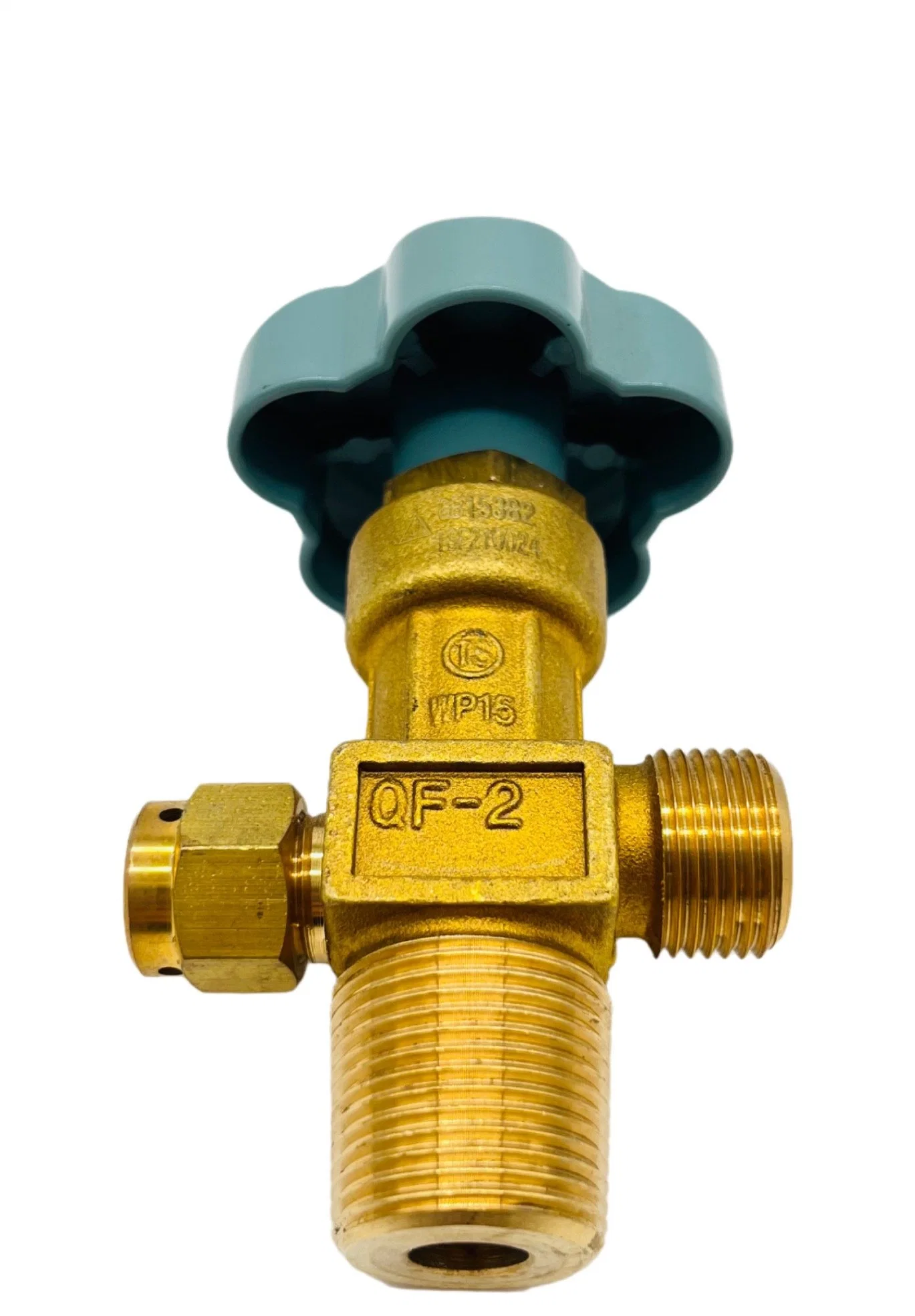 QF-2 Brass Hpb5-1 Manual 15MPa 4mm Gas Industrial Tipo Flapper Botella de la válvula para oxígeno O2 nitrógeno N2 Aire con 8/G5 rosca de salida