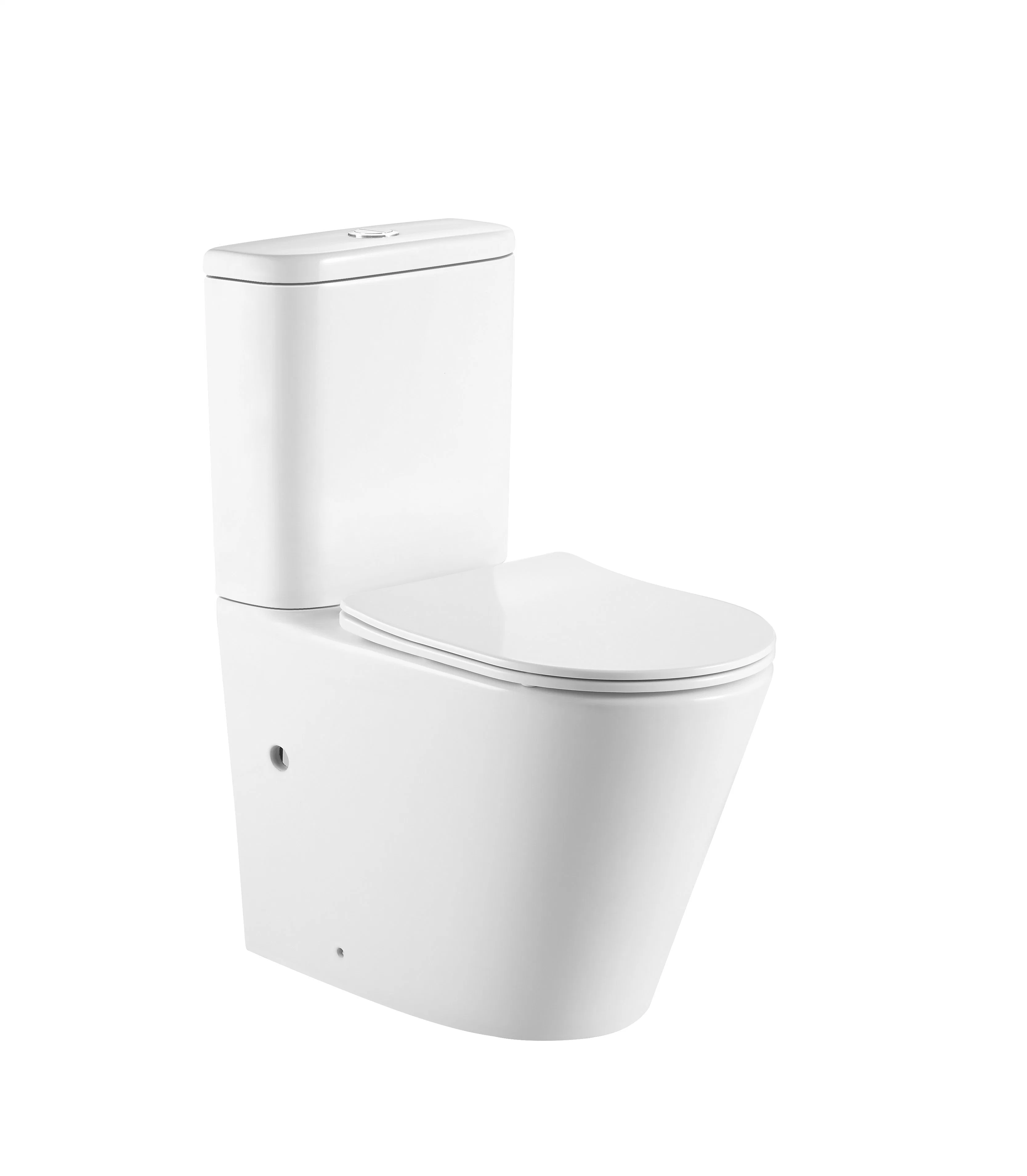 Manufacturer Glazed Sanitary Ware Ceramic White Color Porcelain P-Trap Toilet