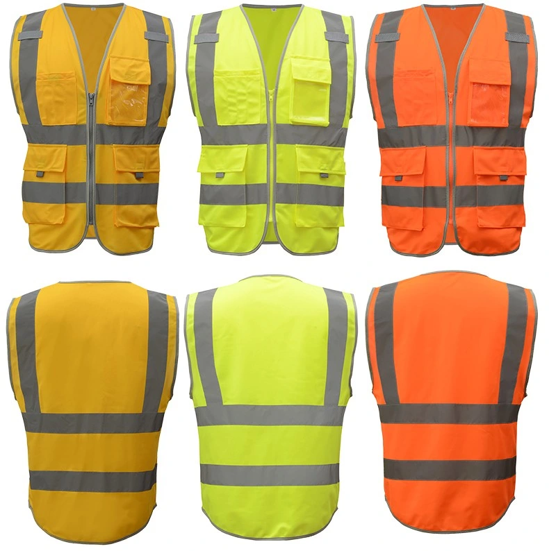 Safety Vest Reflective Company Logo Printing Workwear