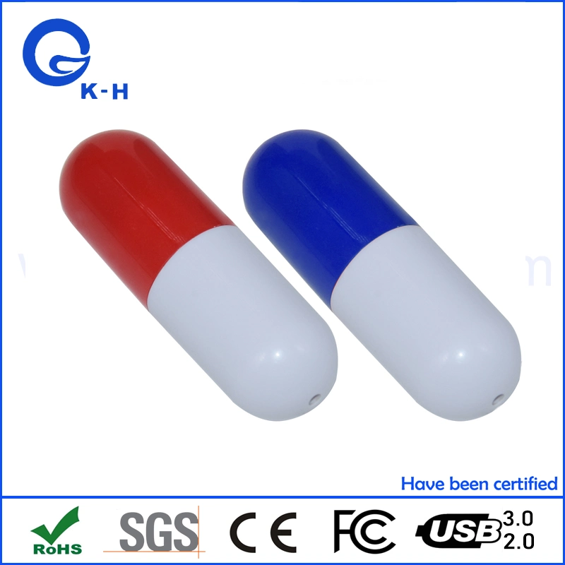 Plastic Capsule Pill U Disk Flash Memory 8GB 16GB 32GB