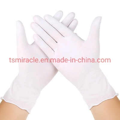 Manufacturer of Biue/White Disposable Powder Free Safety Gloves Laboratory High Quality Nitrile Gloves