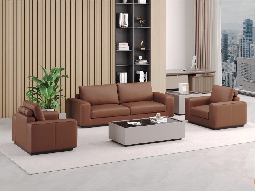 Zebai Фошань Коммерческий современный кожаный офис Sofa Meeting Room Sofa