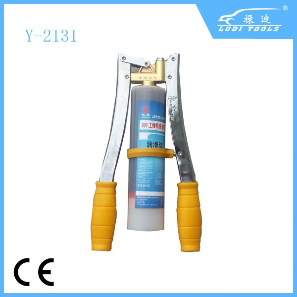 Technical Grade 600cc Heavy Duty Lever Grease Gun Hand Lubricating Gun Clear Tube Zinc Alloy Manual Spring Grease Gun