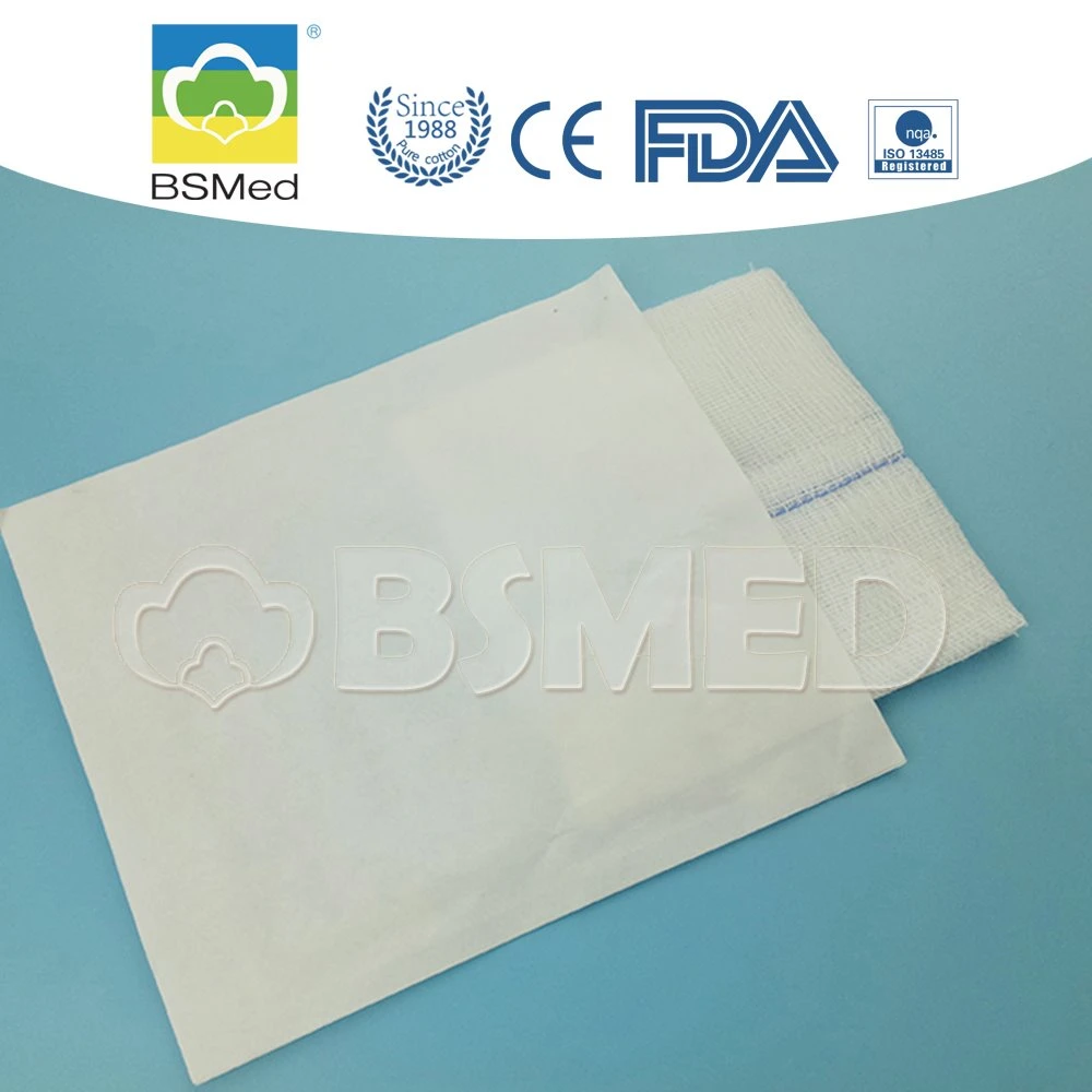 100% Cotton Surgical Medical Disposables Absorbent Gauze Pad Sterile Gauze Swab with CE FDA