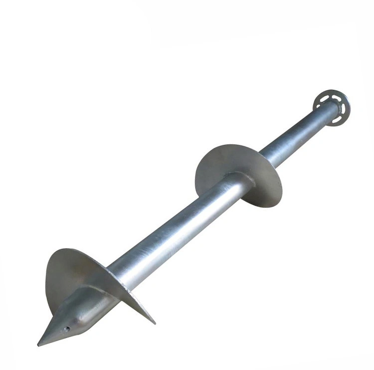 with Round Flange Earth Ground Screw Post Spike Anchor for Ground System