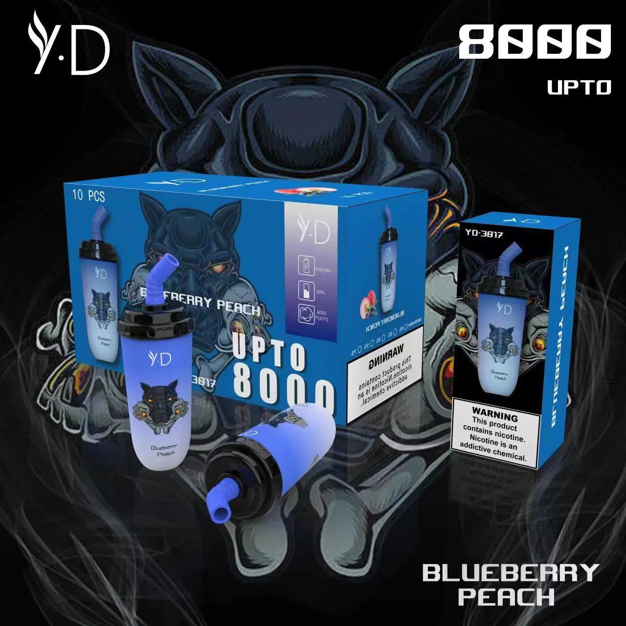 2023 YD OEM/ODM Shenzhen vape Fabricación Venta en caliente 8000puffs 16ml Mayorista/Proveedors VAPE desechable cargador Hookah